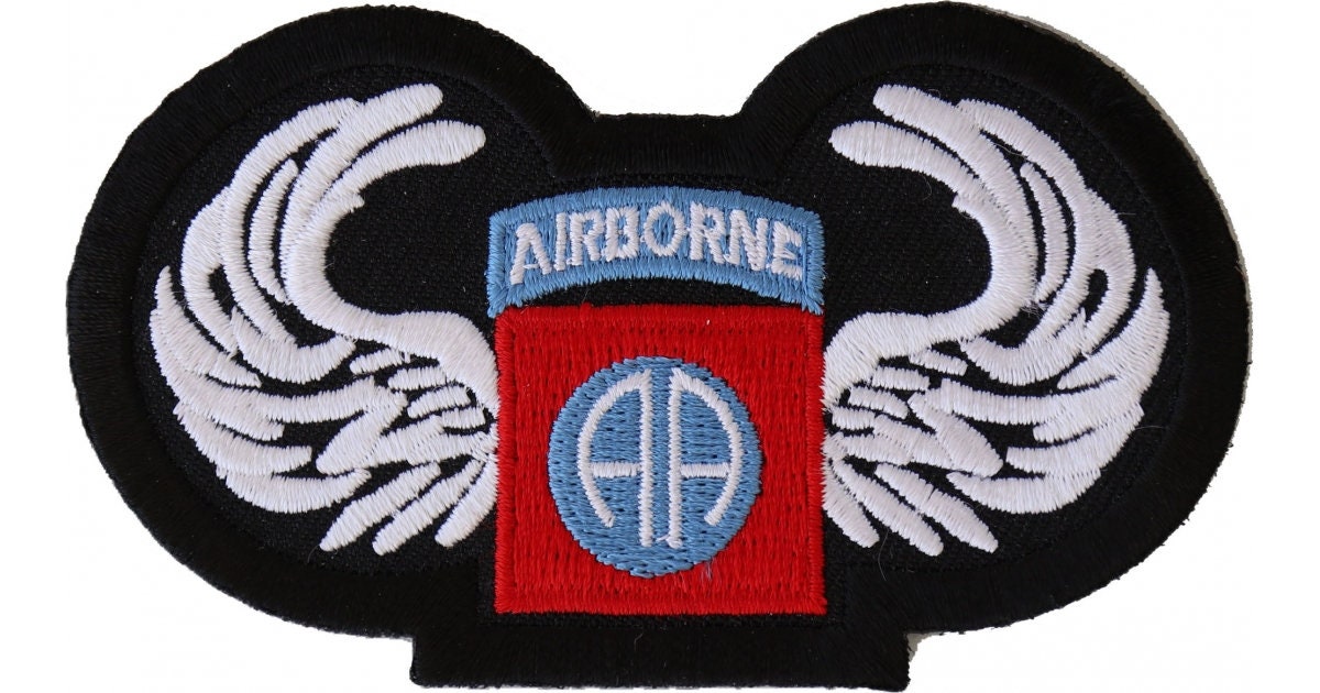 82nd Airborne Division U.S. Army Wings Patch - Air Assault United States Army Airborne Division Paratroopers Craft Supply