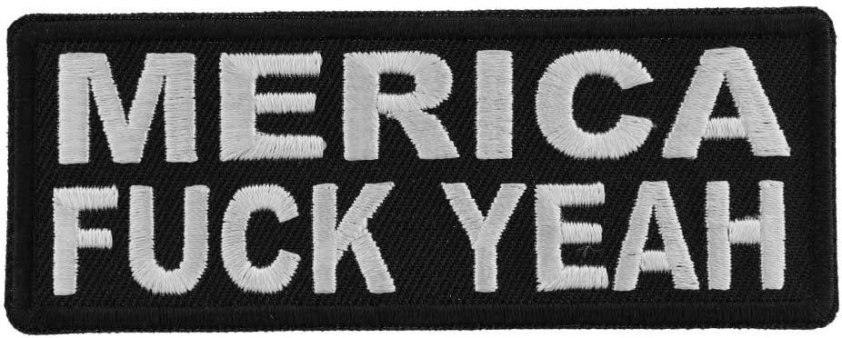 Merica Fuck Yeah Patch - Funny Embroidered Patch Appliqué Craft Supply