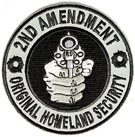 2nd Amendment Original Homeland Security Gun Patch - Embroidered Iron on Patch Craft Supply