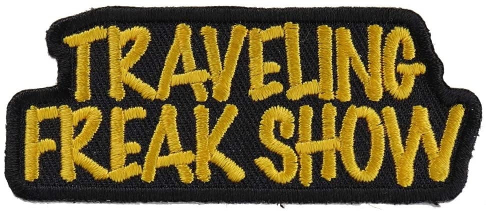 Traveling Freak Show Patch - Funny Embroidered Patch Appliqué Craft Supply