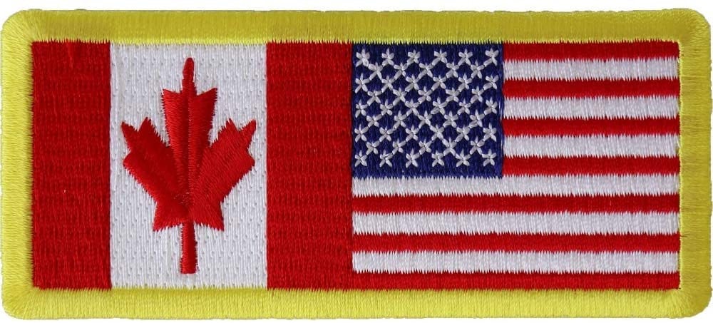 CANADA & USA Flag Patch - Country United States Embroidered Patch Appliqué Craft Supply