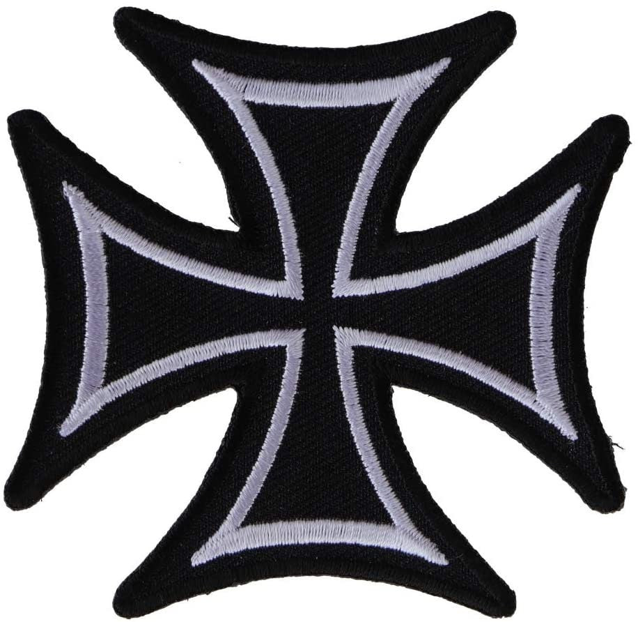 BIKER CROSS Patch - Embroidered Patch Appliqué Craft Supply