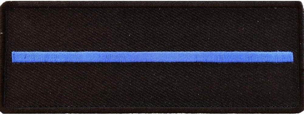 THIN BLUE LINE Patch Police Sheriff Law Enforcement - Embroidered Patch Appliqué Craft Supply