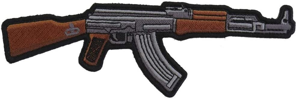 AK 47 Assault Rifle RIGHT Patch - Embroidered Patch Appliqué