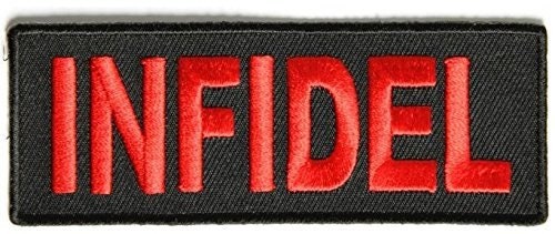 INFIDEL Patch - Military Arabic Embroidered Patch Appliqué Craft Supply