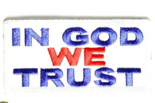 In God We Trust Patch - Patriotic Christian Biker Embroidered Patch Appliqué Craft Supply