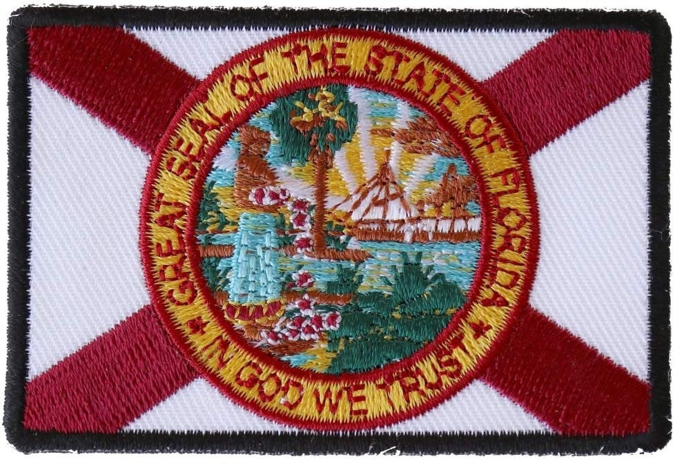 FLORIDA State Flag Patch - Embroidered Patch Appliqué Craft Supply