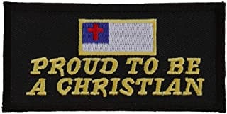 Proud to Be A Christian Patch - Christian Biker Embroidered Patch Craft Supply