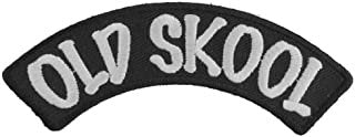 OLD SKOOL Rocker Biker Motorcycle Embroidered Patch Craft Supply