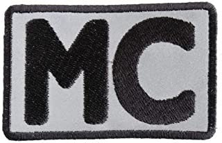 MC Reflective Biker Embroidered Patch - One Percenter Motorcycle Club Patch Craft Supply