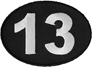 LUCKY 13 Patch - Lucky Thirteen 13 Oval Embroidered Patch Appliqué