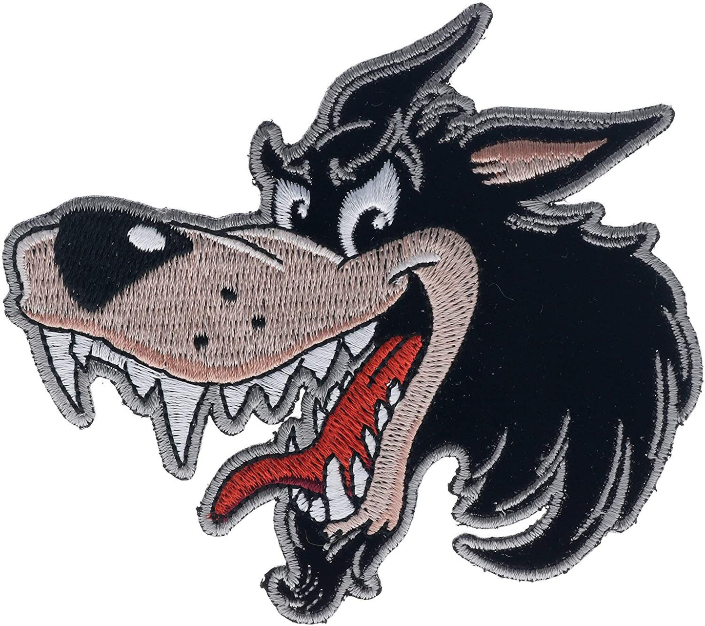 Cartoon Wolf Patch - Lone Wolf Embroidered Patch