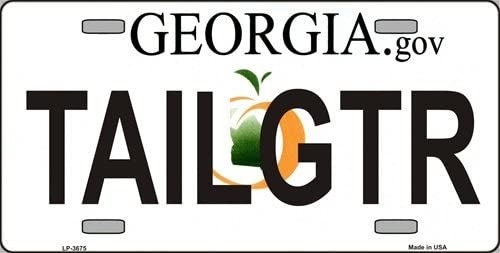 TAILGTR Georgia State Background Metal License Plate Tailgator Craft Supply