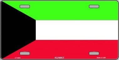 KUWAIT Flag Metal License Plate Sign Novelty Vanity Kuwaiti Craft Supply