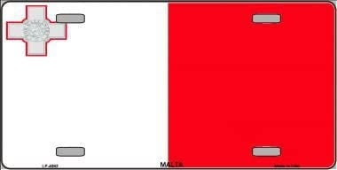 MALTA Flag Metal License Plate Sign Novelty Vanity Maltese Craft Supply