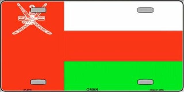 OMAN Flag Metal License Plate Sign Novelty Vanity Omani Craft Supply