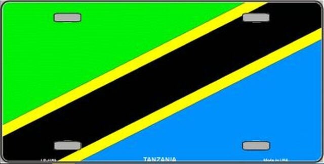 TANZANIA Flag Metal License Plate Sign Novelty Vanity Craft Supply
