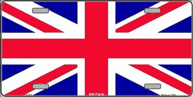 GREAT BRITAIN Flag Metal License Plate Sign Novelty Vanity Britons British