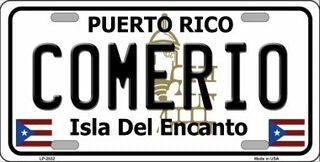 COMERIO Puerto Rico Background Metal License Plate Sign Novelty Vanity Craft Supply