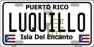 LUQUILLO Puerto Rico Background Metal License Plate Sign Novelty Vanity