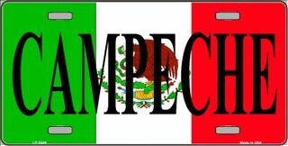 CAMPECHE Mexico Background Metal License Plate Sign Novelty Vanity Craft Supply