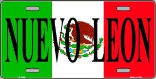 NUEVO LEON Mexico Background Metal License Plate Sign Novelty Vanity Craft Supply