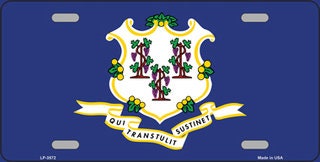 CONNECTICUT State Flag Metal License Plate Sign Novelty Vanity Craft Supply