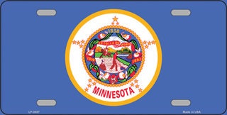 MINNESOTA State Flag Metal License Plate Sign Novelty Vanity