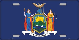 NEW YORK State Flag Metal License Plate Sign Novelty Vanity Craft Supply