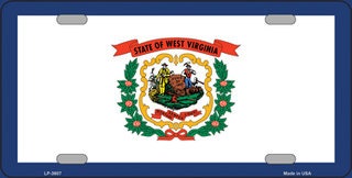 WEST VIRGINIA State Flag Metal License Plate Sign Novelty Vanity Craft Supply