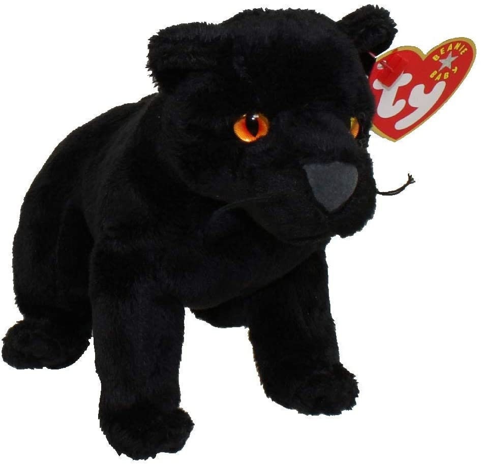 MIDNIGHT The Black Panther Ty Beanie Baby Retired Beanbag Plush - New with Tags