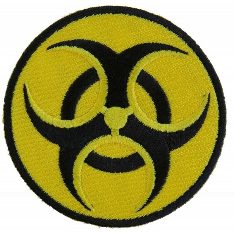 Bio Hazard Symbol Patch - Toxic Biological Hazard Hazardous Materials Embroidered Patch Craft Supply