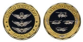 United States Army Aviation Challenge Coin - United States Army Military Good Luck Double Sided Collectible Challenge Coin Craft Supply