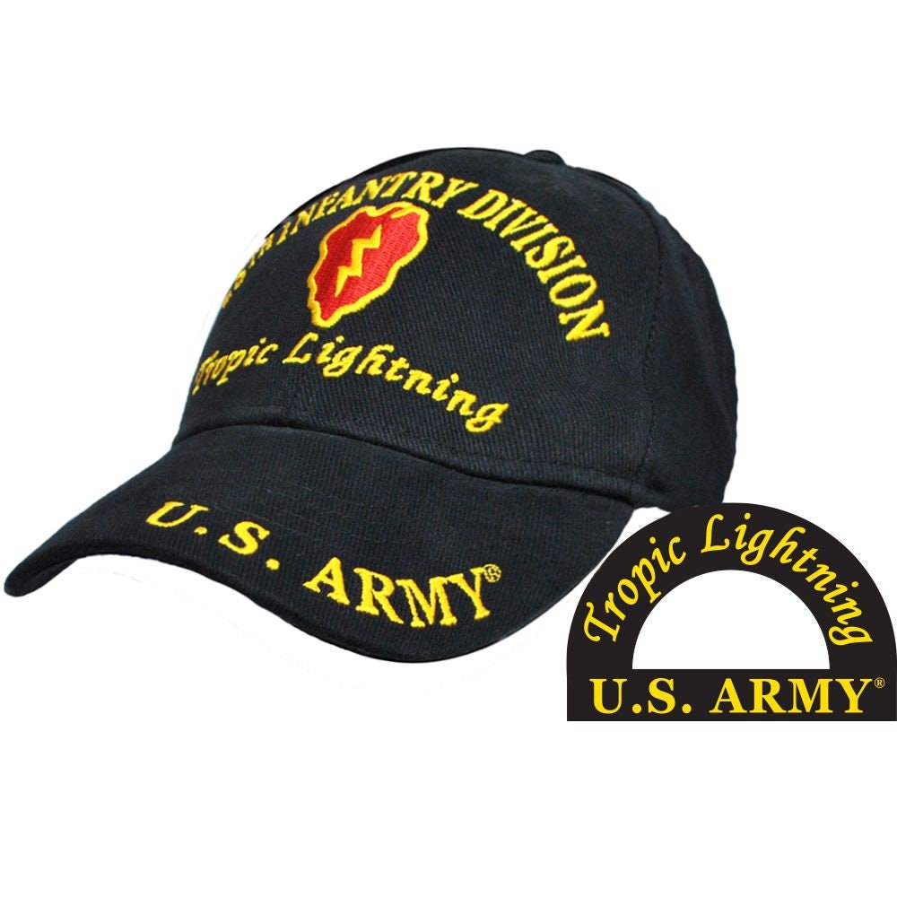 Army 25th Infantry Division Embroidered Cap Hat - United States Army Tropic Lightning