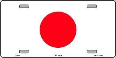 JAPAN Flag Metal License Plate Sign Novelty Vanity Japanese Craft Supply