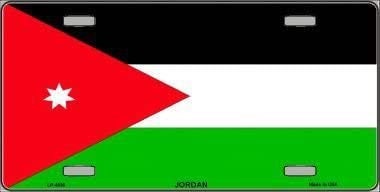 JORDAN Flag Metal License Plate Sign Novelty Vanity Jordanian