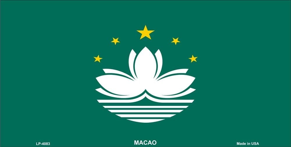 MACAO Flag Metal License Plate Sign Novelty Vanity Macau Craft Supply