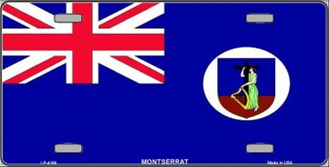 MONTSERRAT Flag Metal License Plate Sign Novelty Vanity Montserratians Craft Supply