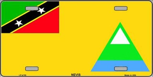 NEVIS Flag Metal License Plate Sign Novelty Vanity Saint Kitts Craft Supply