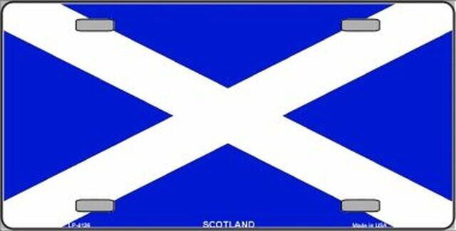 SCOTLAND Flag Metal License Plate Sign Novelty Vanity Scottish Craft Supply