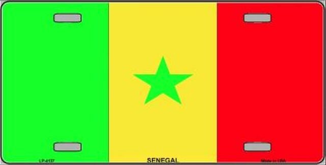 SENEGAL Flag Metal License Plate Sign Novelty Vanity Senegalese Craft Supply