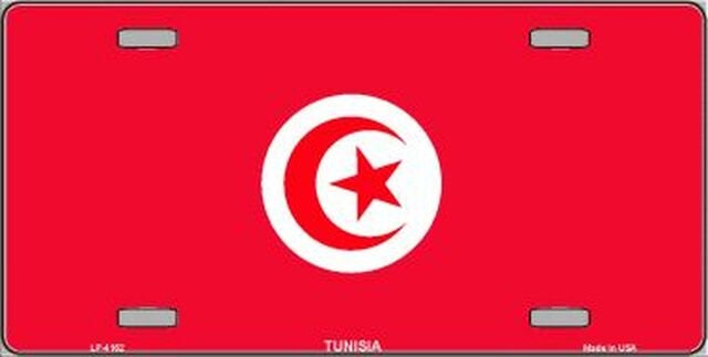 TUNISIA Flag Metal License Plate Sign Novelty Vanity Tunisian Craft Supply