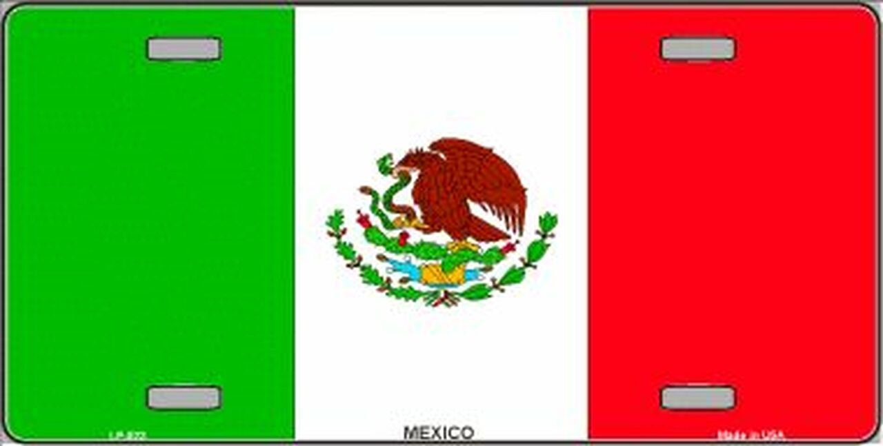 MEXICO Flag Metal License Plate Sign Novelty Vanity Mexican