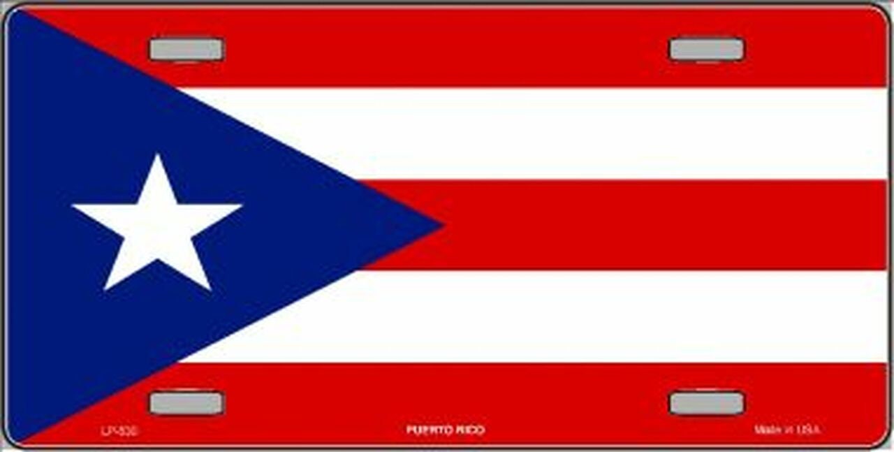 PUERTO RICO Flag Metal License Plate Sign Novelty Vanity Puerto Rican