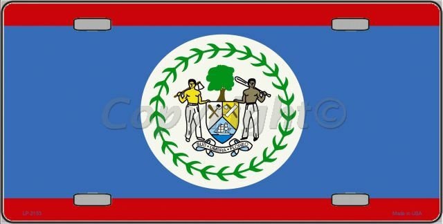 BELIZE Flag Metal License Plate Sign Novelty Vanity Barbadian Craft Supply