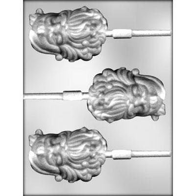 SANTA Long Beard Sucker Chocolate Candy Mold -- Christmas Holiday Lolly Lollipop Craft Supply