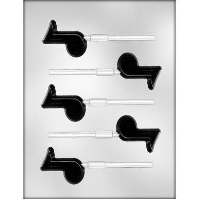 MUSIC NOTE Sucker 2-Inch Chocolate Candy Mold -- Clef Notes Musical Lolly Lollipop Craft Supply
