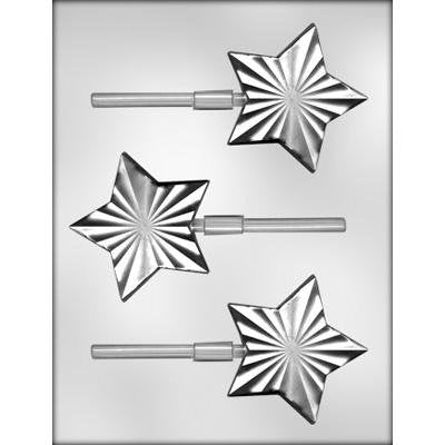 RADIANT STAR Sucker Chocolate Candy Mold -- Astro Sun Star Space Lolly Lollipop Craft Supply