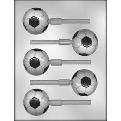 SOCCER BALL Sucker Chocolate Candy Mold -- Soccer Goal Sports Lolly Lollipop Craft Supply