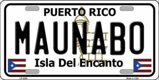 MAUNABO Puerto Rico Background Metal License Plate Sign Novelty Vanity Craft Supply